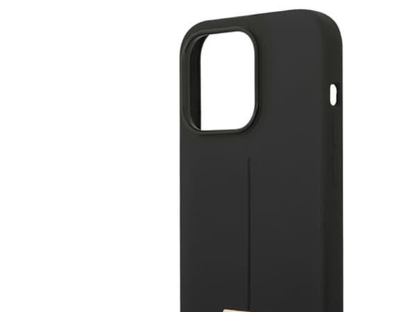 Guess GUHCP14XSLTGK hardt cover iPhone 14 Pro Max 6,7" sort/sort Silikon Triangle