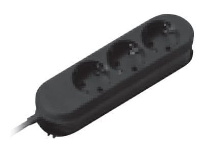 Bachmann Pöytäpistorasia 3xPistorasiatCEE7PlugCEE7 3m Musta