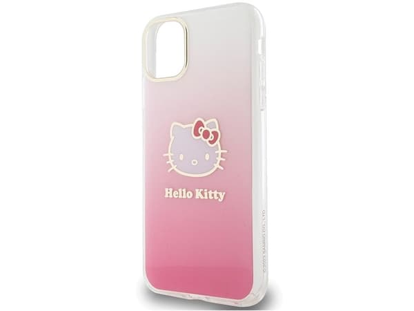 Hurtel Hello Kitty IML gradient electrop kitty hode-deksel til iPhone 11 / Xr - rosa