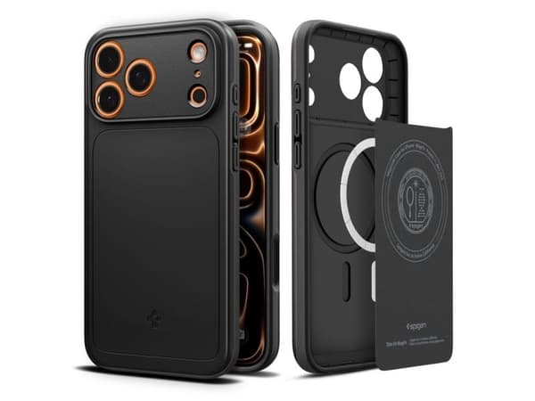 Spigen Thin Fit Mag MagSafe etui til Apple iPhone 17 Pro Sort