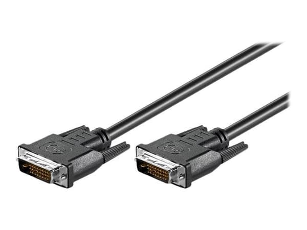MicroConnect - DVI-kabel - dobbeltlenke - DVI-D (hann) til DVI-D (hann) - 1 m