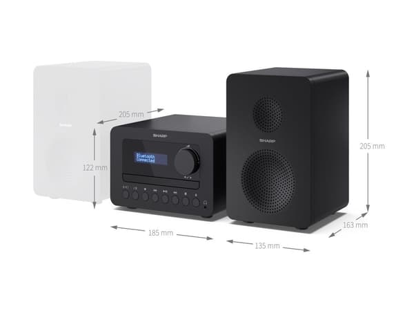 Sharp XL-B514(BK) TOKYO FM Hi-Fi Micro System, svart | Sharp