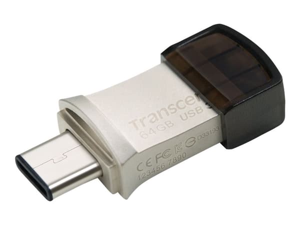 Transcend JetFlash 890 - USB-flashstasjon - 64 GB - USB 3.1