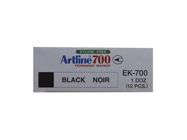 Marker Artline 700 permanent sort 0,7mm - (12 stk.)