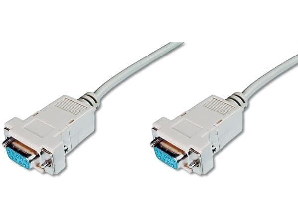 ASSMANN - Null modem-kabel - DB-9 (hunn) til DB-9 (hunn) - skjermet - beige