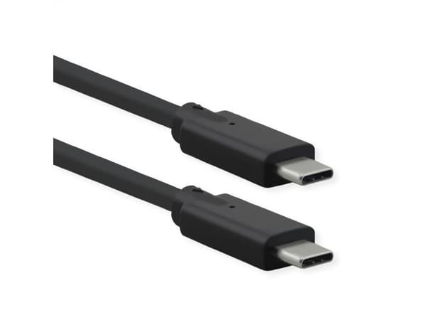 ROLINE 11.02.9071, 1 m, USB C, USB C, USB 3.2 Gen 2 (3.1 Gen 2), 20 Gbit/sek., Sort