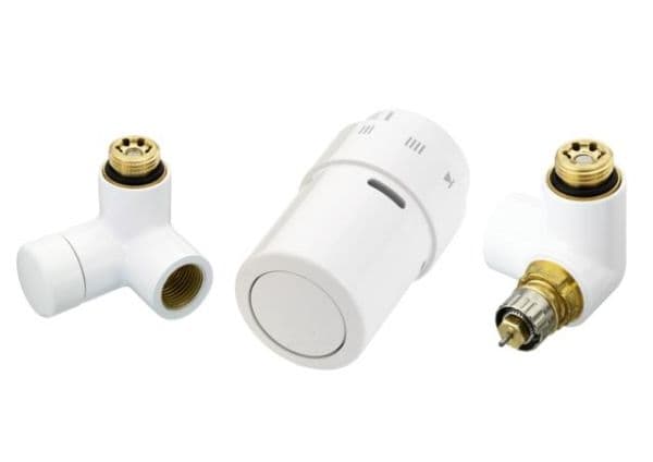 RA-URX ventilsats, höger montering, vit RAL 9016