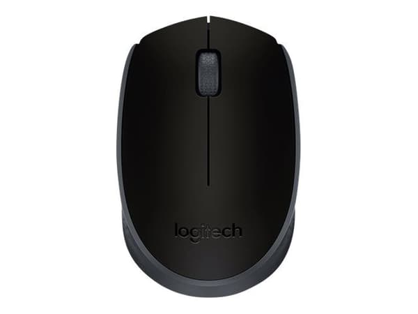 Logitech M171, Molempikätinen, Optinen, Langaton RF, 1000 DPI, Musta, Harmaa