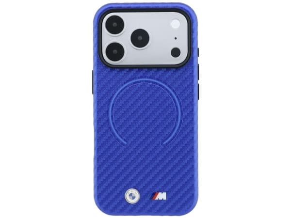 BMW M Carbon Printed Ring MagSafe Case for iPhone 17 Pro Max / 18 Pro Max - Blue