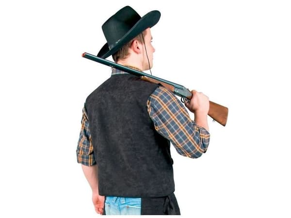 Svart cowboyväst