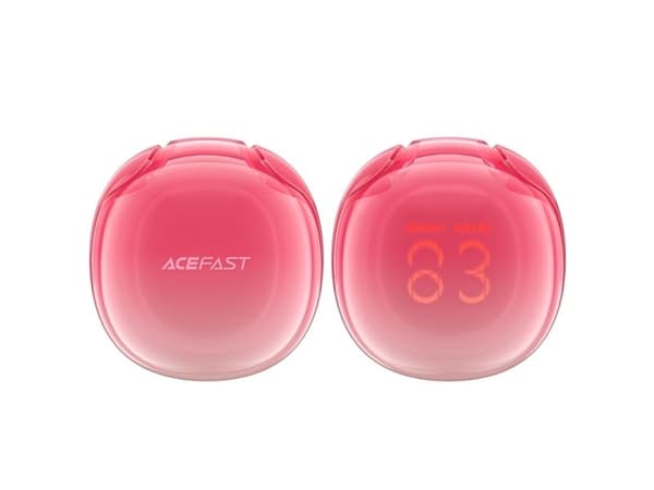 Trådløse hodetelefoner Acefast T9 Bluetooth 5.3 øreplugger - rød