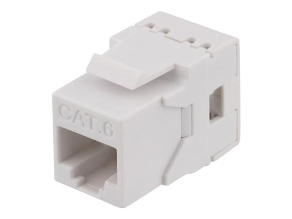 DELTACO - Modulär insättning - CAT 6 - RJ-45 - vit