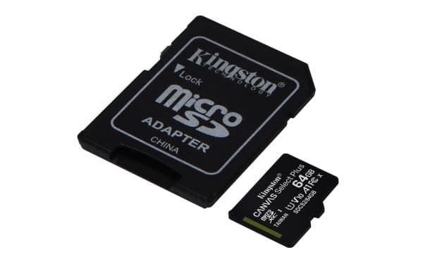 Kingston Canvas Select Plus - Flashminnekort (microSDXC til SD-adapter inkludert) - 64 GB - A1 / Video Class V10 / UHS Class 1 / Class10 - microSDX...