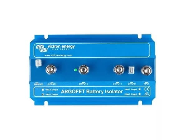 Batteriisolator Argofet 100-3, tre batterier, max laddström 100A