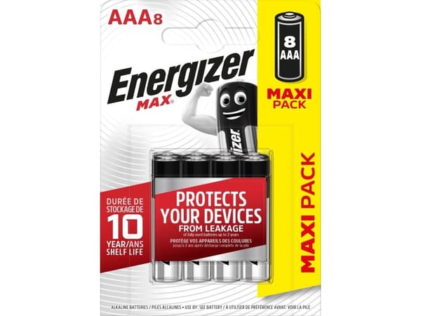 Energizer Max AAA batteri Alkali-mangan 1,5 V 8 stk