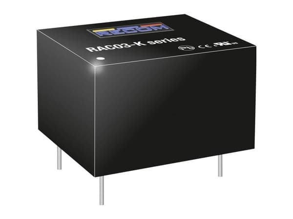 RECOM RAC03-24SK AC/DC switchad nätadapter 24 V 3 W
