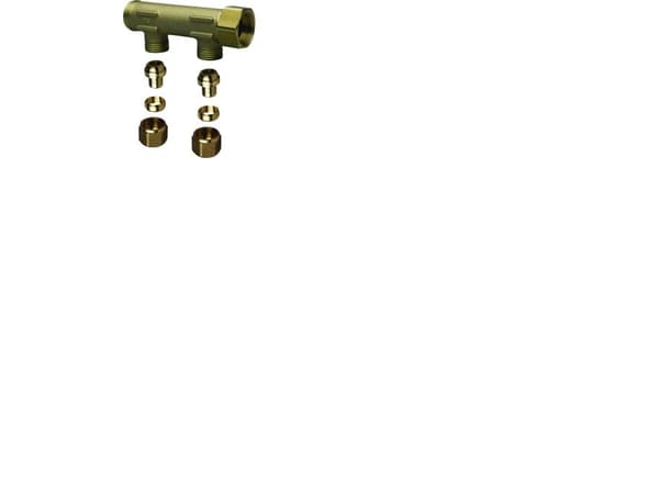 Uponor ford.rør 3/4-15mm 2stud - m.fast muffe pex