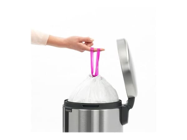 Avfallspåsar Brabantia SmartFix C, 12 L, 25 µm, vit, förpackning med 20 st