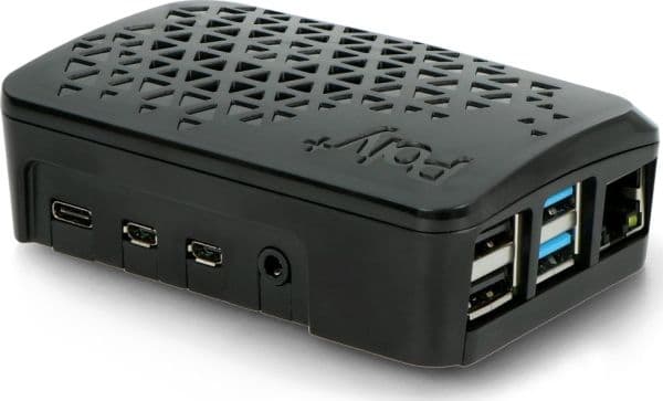 Deklas skjørt til Raspberry Pi 4B - Argon Poly + liten mini-vifte - svart