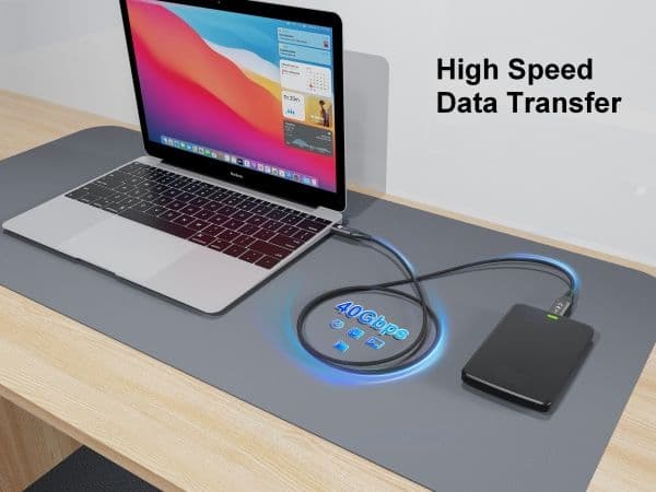 Equip 128389, 1,2 m, USB C, USB C, USB4 Gen 3x2, Sort