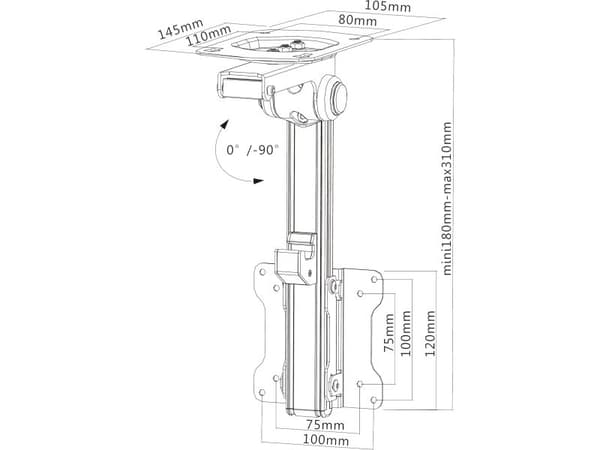 InLine takfäste 23163A 13'' - 27''