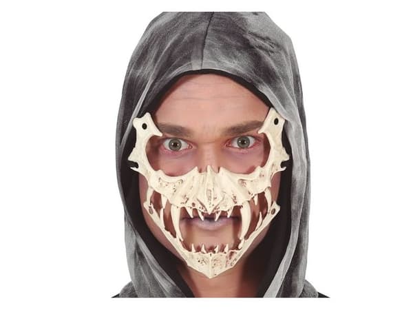 Skeletkæbe halvmaske