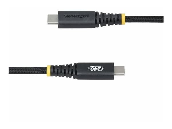 StarTech.com 3m USB-C Charging Cable, 240W, Silicone Jacket w/Braid - USB-kabel - USB-C (hane) till USB-C (hane) - USB 2.0 - 48 V - 5 A - 3 m - utö...