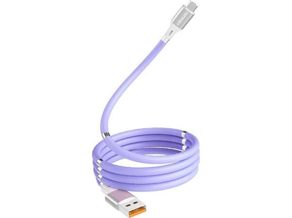 Denmen USB-A - USB-C 1 m USB-kabel Lila (29364)