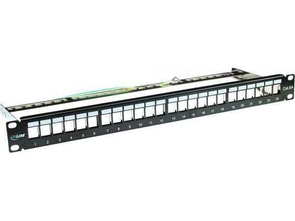 InLine 4043718158942, Cat6a, Sort, Rackmontering, 1U, 718 g, 190 mm