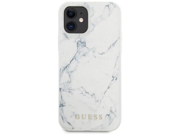 Guess Marble-deksel til iPhone 12 mini 5,4" - hvit