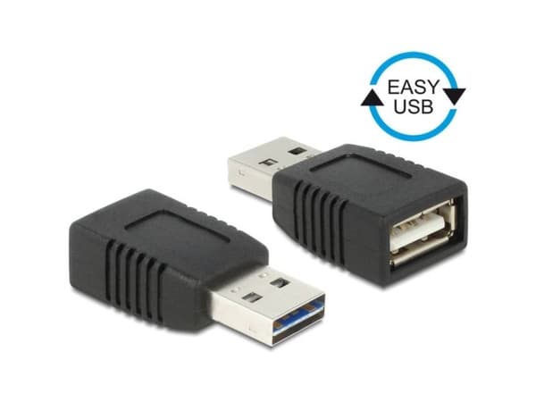 Delock - USB-sovitin - USB (hun) til USB (han) - lajittelu