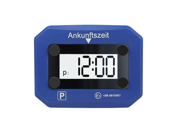 LogiLink Digital parking meter, KBA approved, automatic activation, hour/date/time display, SOS light, blue