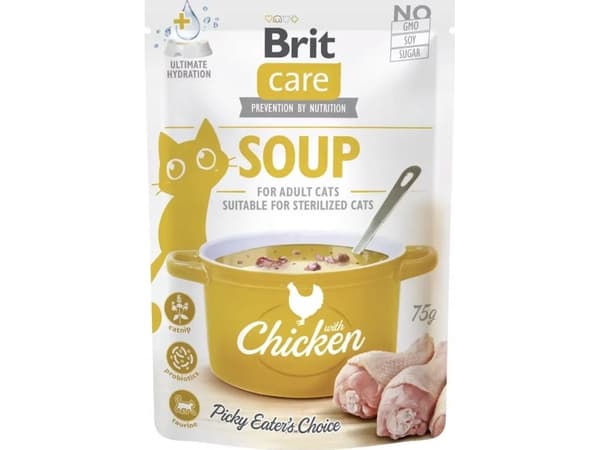 Brit Care Våtfoder för katter Kycklingsoppa 75g
