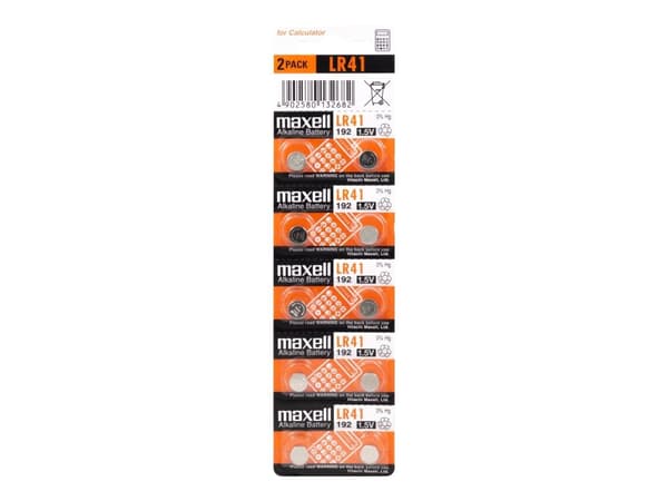 Maxell LR 41 - Batteri 10 x LR41