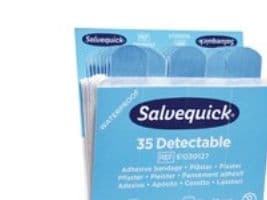Salvequick plåster 35 Blue Detectable förpackning med 6 st