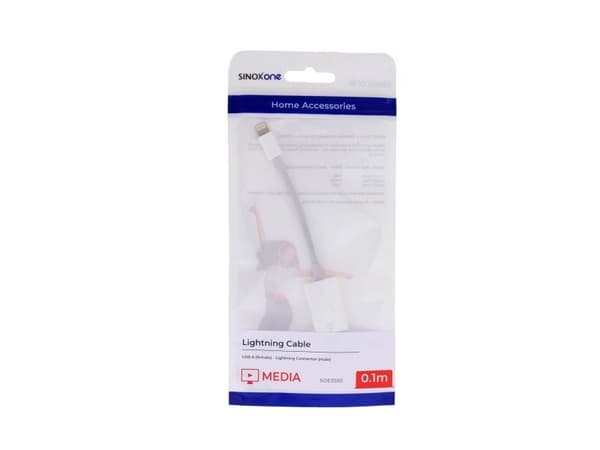 Sinox One Lightning til USB A adapter. 0,15m. Hvid