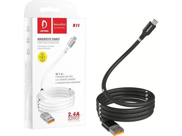USB Denmen USB-A til USB-C 1 m svart (29362)