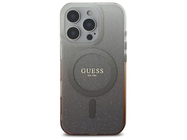 Guess IML Glitter Gradient MagSafe iPhone 16 Pro-deksel - brun