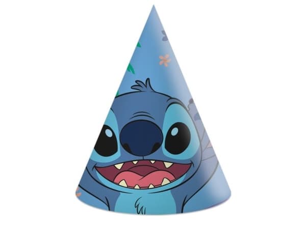 Stitch & Angel partyhattar, 6 st
