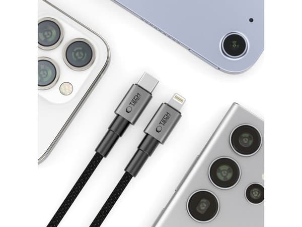 USB-kabel Tech-Protect USB-C - Lightning 1 m grå