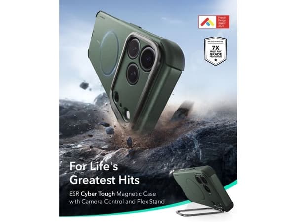 ESR CYBER TOUGH KICKSTAND MAGSAFE IPHONE 17 PRO MAX / 18 PRO MAX GREEN