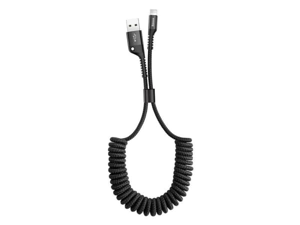 Baseus CALSR-01, 1 m, USB A, USB C/Lightning, USB 2.0, 480 Mbit/s, Sort