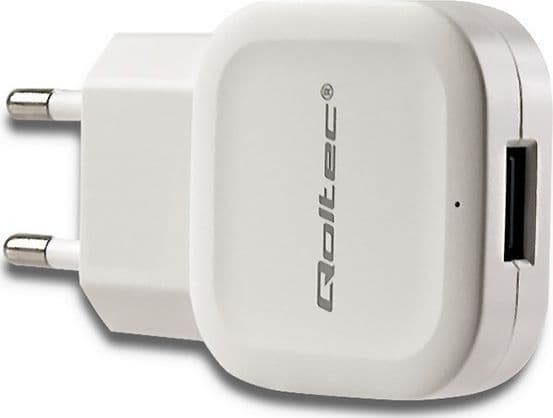 Qoltec - Strømadapter - 15 watt - 2.4 A (USB) - hvit
