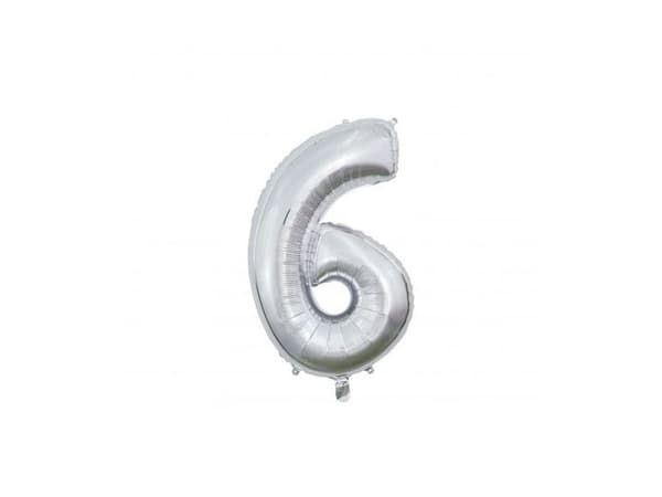 Silver sifferballonger, 66 cm