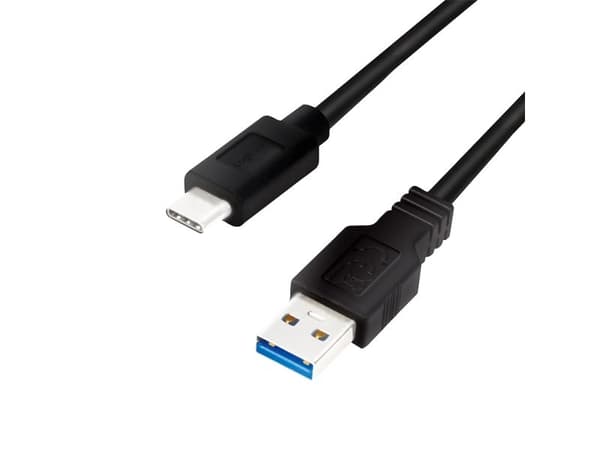 LogiLink CU0171, 3 m, USB A, USB C, USB 3.2 Gen 2 (3.1 Gen 2), 5 Gbit/s, Sort