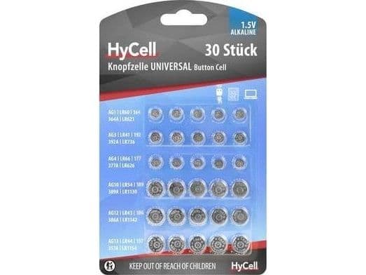 Ansmann Ansmann HyCell alkaline button cell set, 30pcs. (5015473)