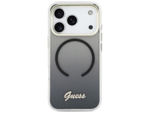 Guess IML Gradient Script MagSafe-deksel til iPhone 17 Pro - sort