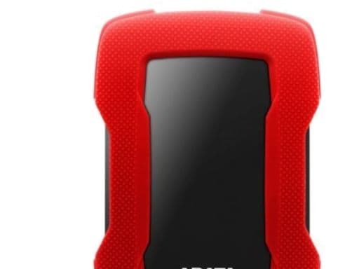 ADATA HD330 - Hårddisk - 2 TB - extern (portabel) - USB 3.1 - 256 bitars AES - röd