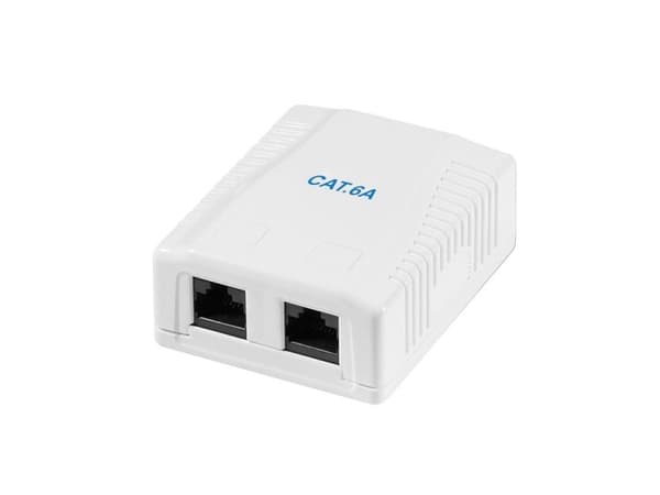 LogiLink Cat.6A Surface Mounted Box 2 x RJ45, unshielded
