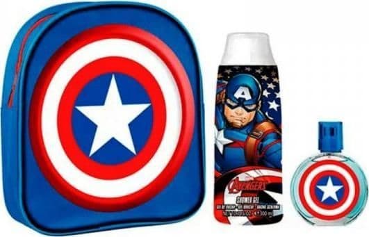 Marvel Captain America Eau De Toilette Spray 50ml Set 3 Pieces